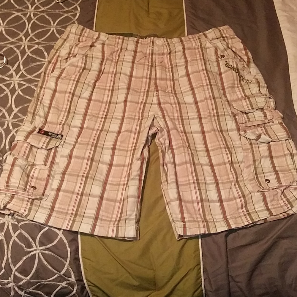 Mens plaid ecko shorts